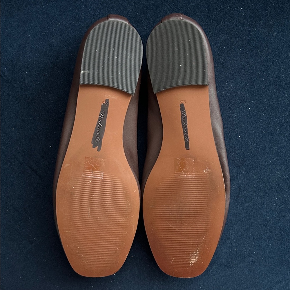 Like New Madewell Greta Mary Jane Flats Brown Size US8.5 - Picture 4 of 10